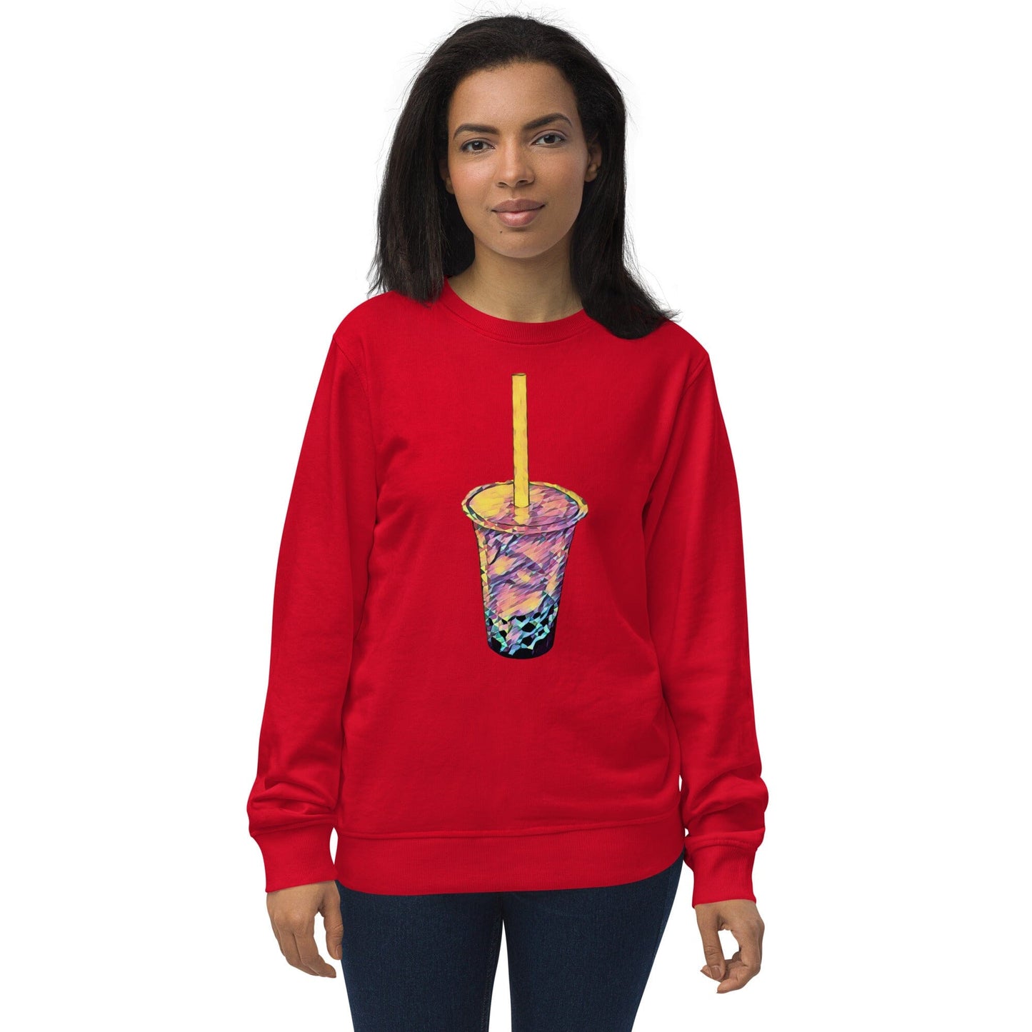 Boba Unisex Organic Sweatshirt JoyousJoyfulJoyness Red S