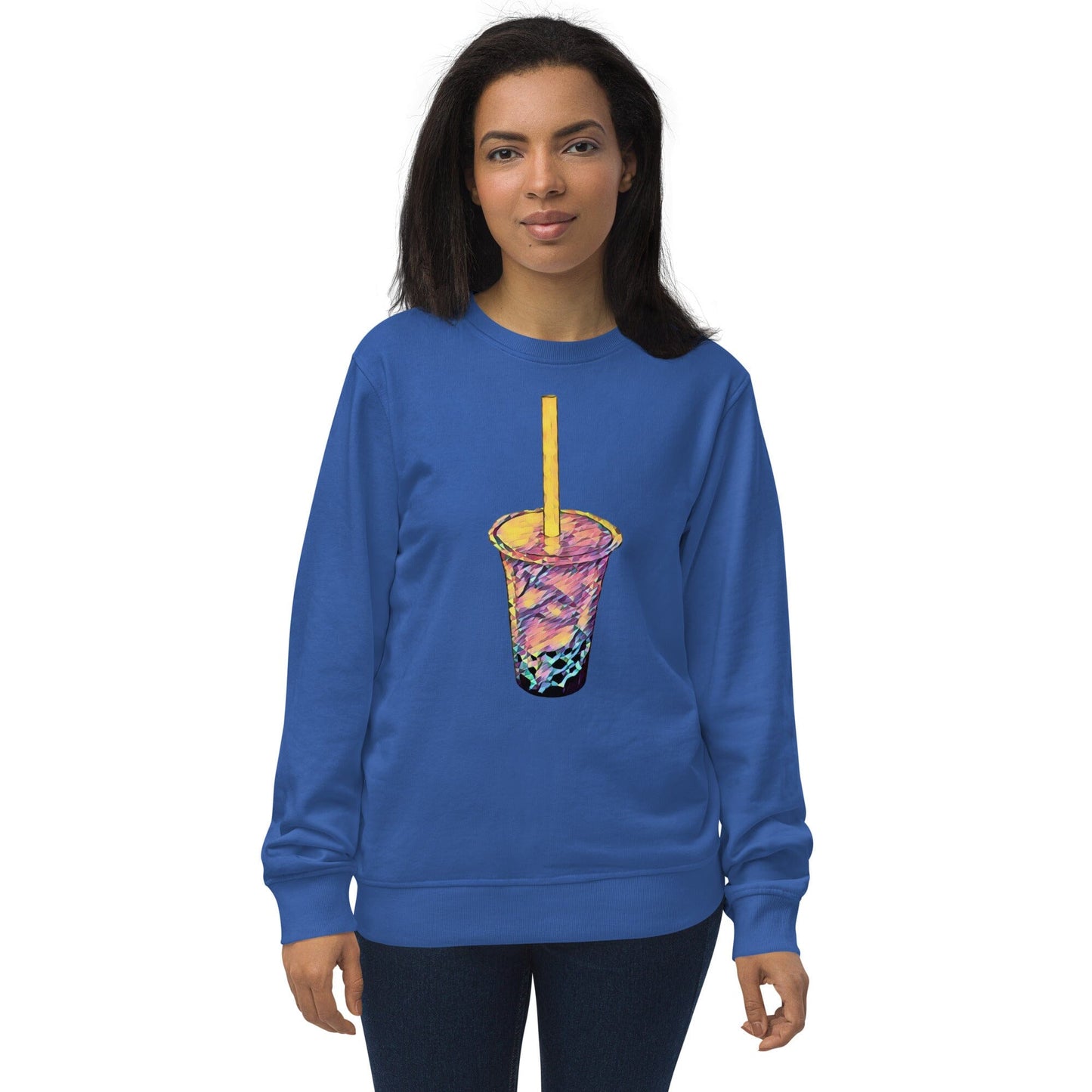 Boba Unisex Organic Sweatshirt JoyousJoyfulJoyness Royal Blue S