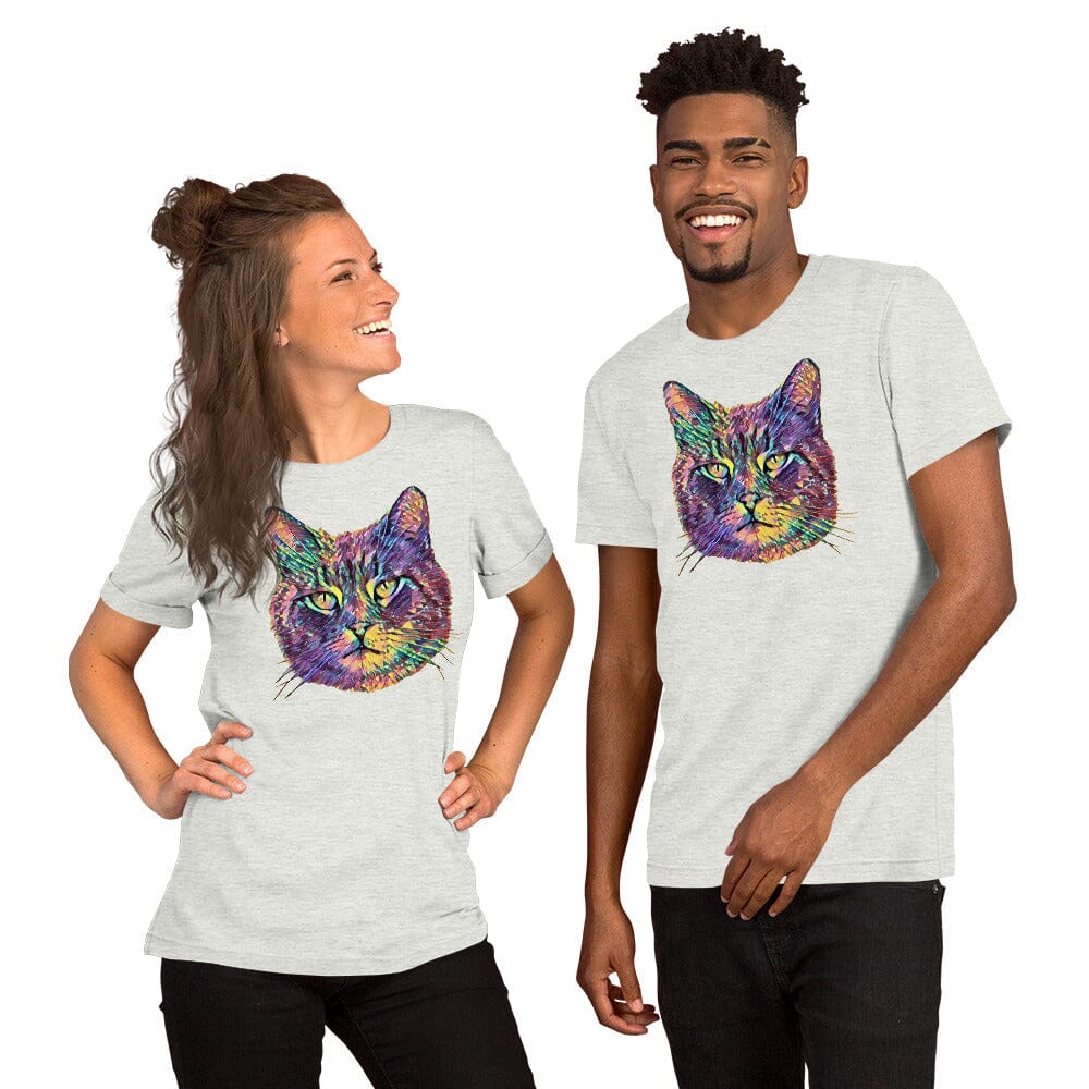 Cat Unisex T-Shirt JoyousJoyfulJoyness Ash S