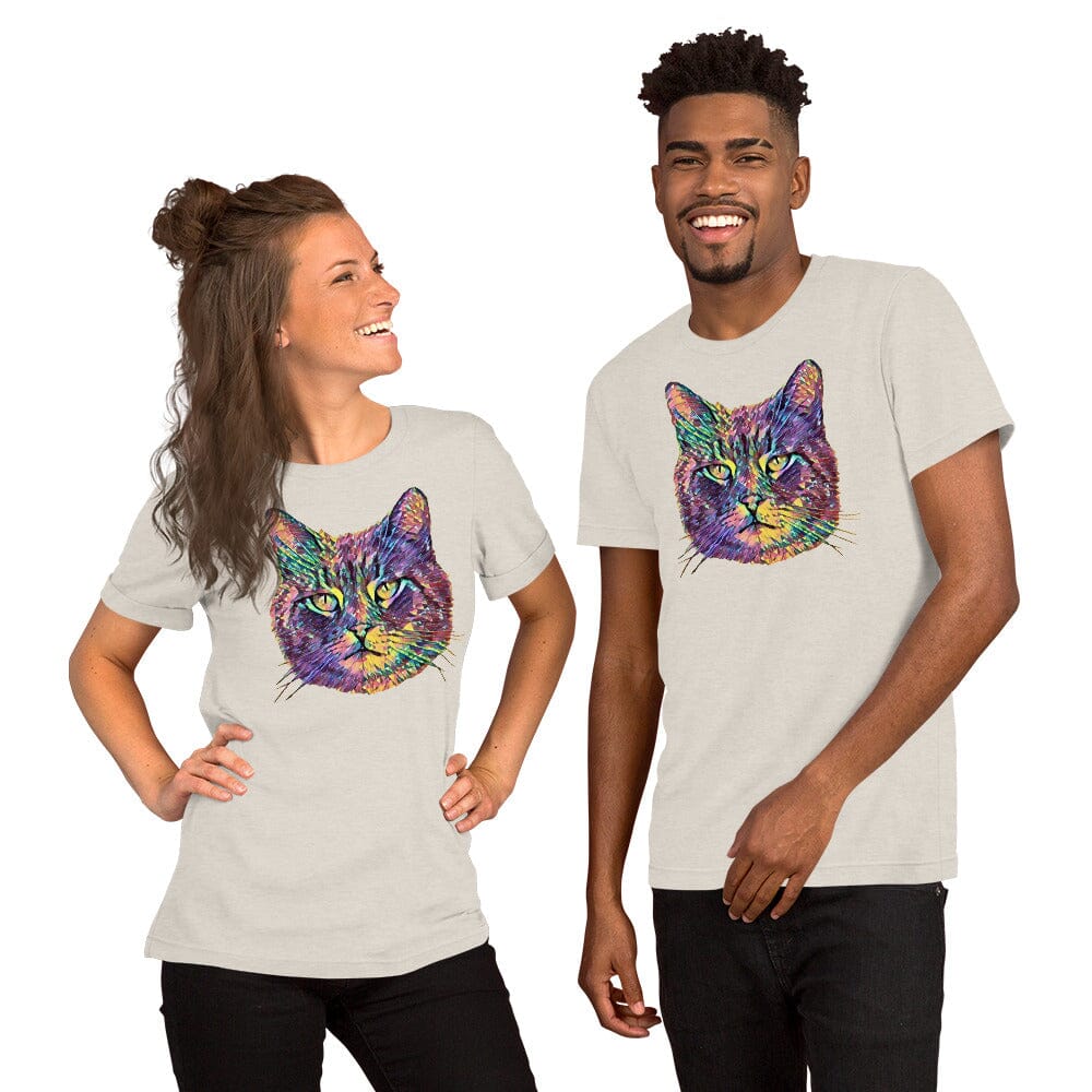 Cat Unisex T-Shirt JoyousJoyfulJoyness Heather Dust S