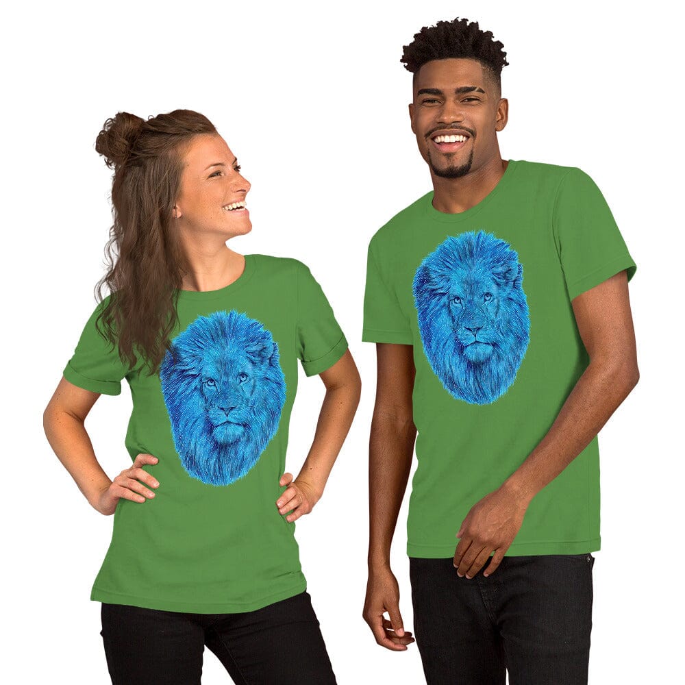 Lion Unisex T-Shirt (Crystal) JoyousJoyfulJoyness Leaf S