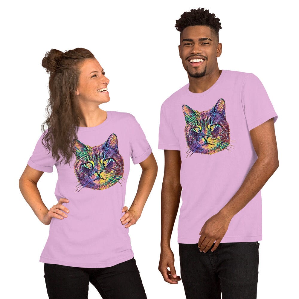 Cat Unisex T-Shirt JoyousJoyfulJoyness Lilac S