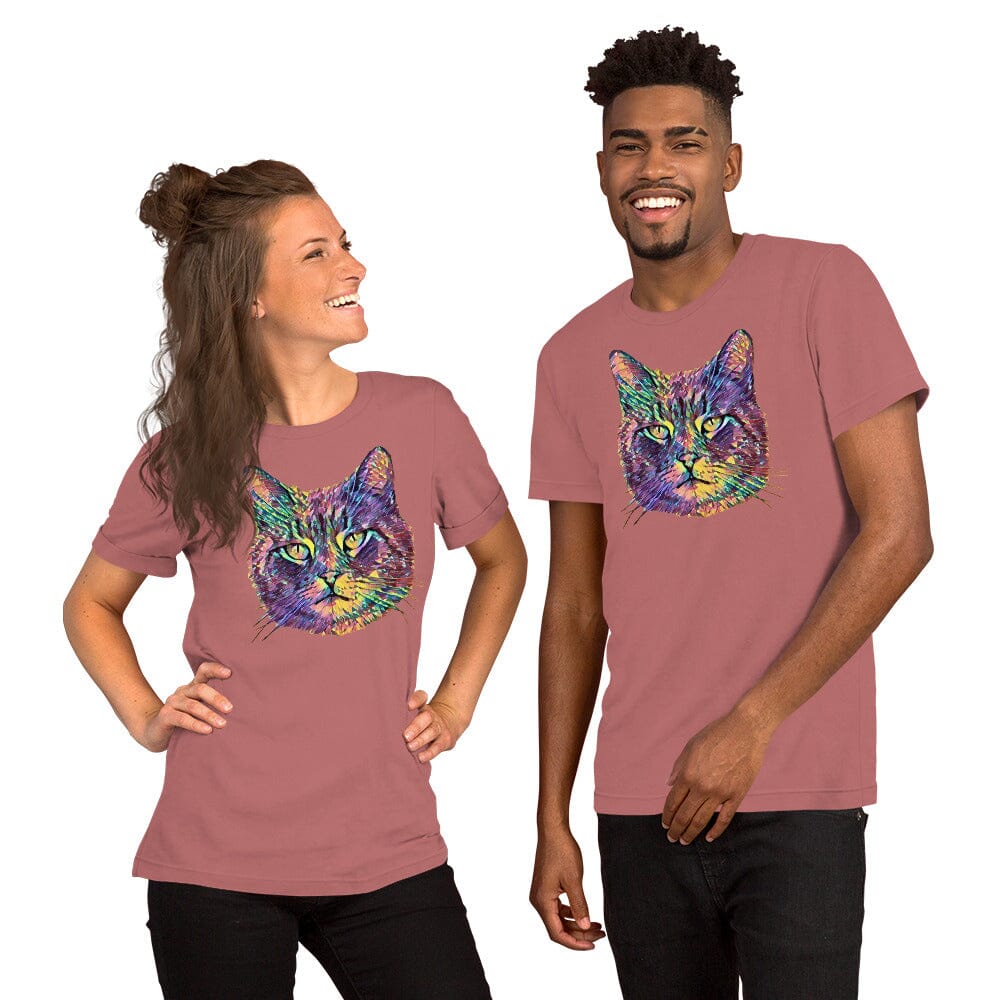 Cat Unisex T-Shirt JoyousJoyfulJoyness Mauve S