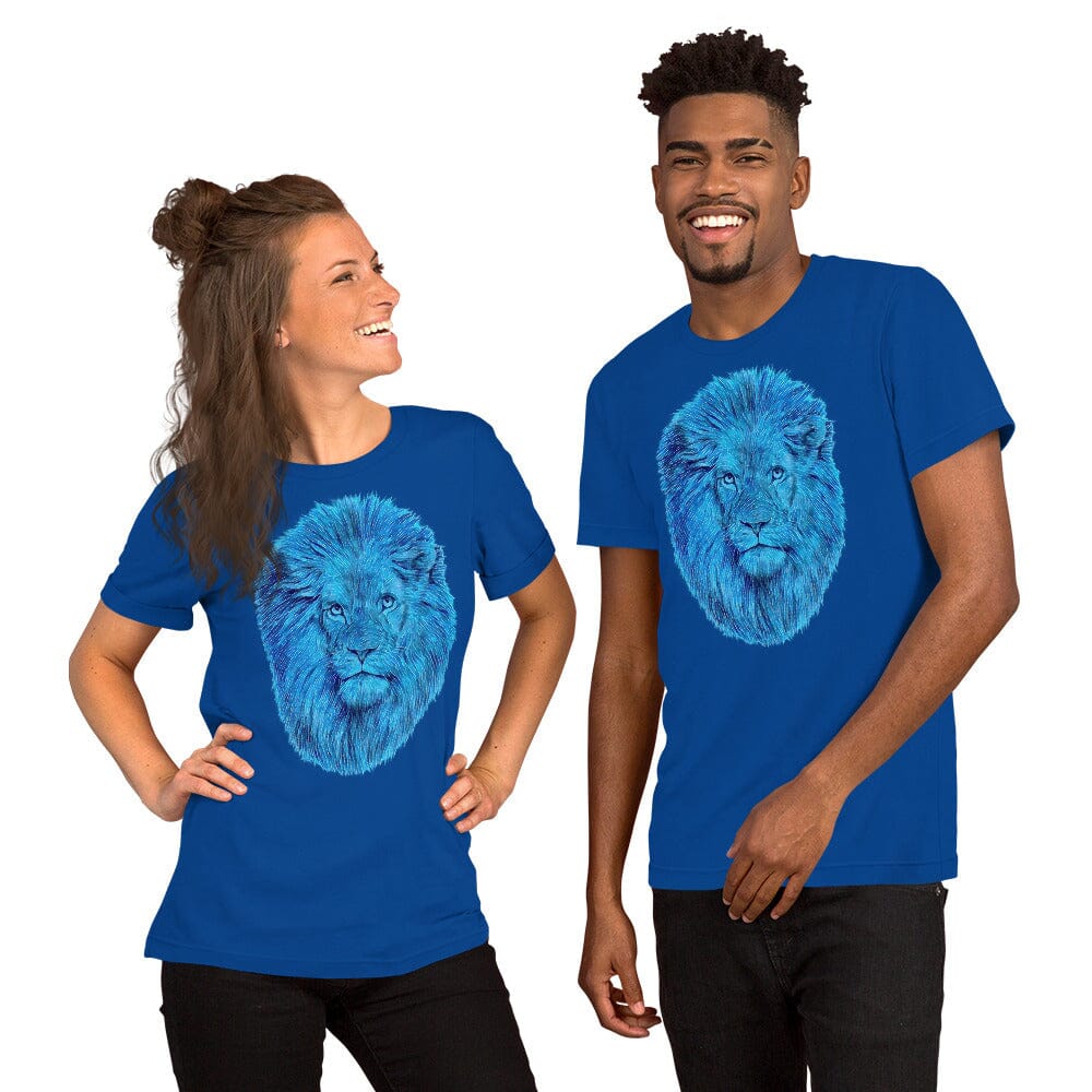 Lion Unisex T-Shirt (Crystal) JoyousJoyfulJoyness True Royal S