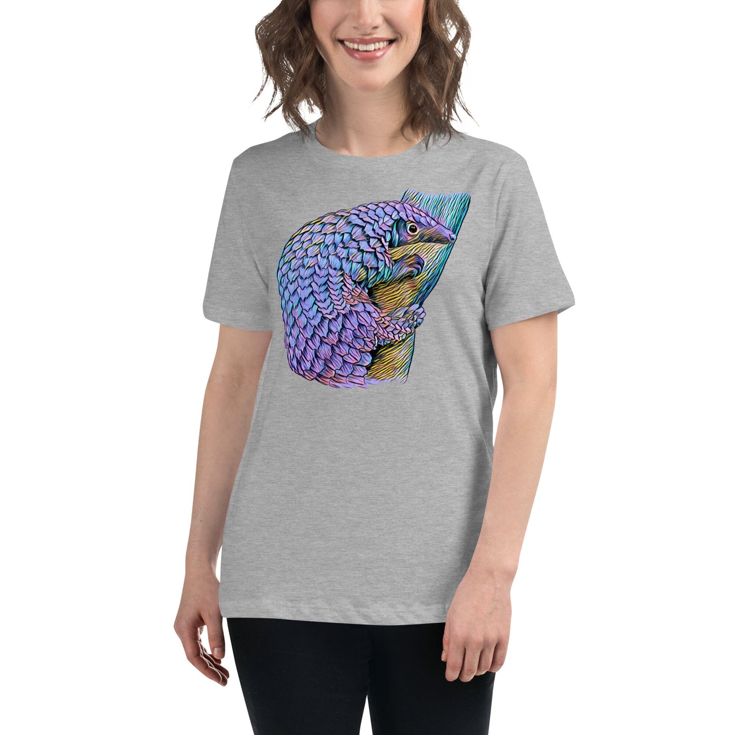 Pangolin Women's Relaxed T-Shirt JoyousJoyfulJoyness Athletic Heather S