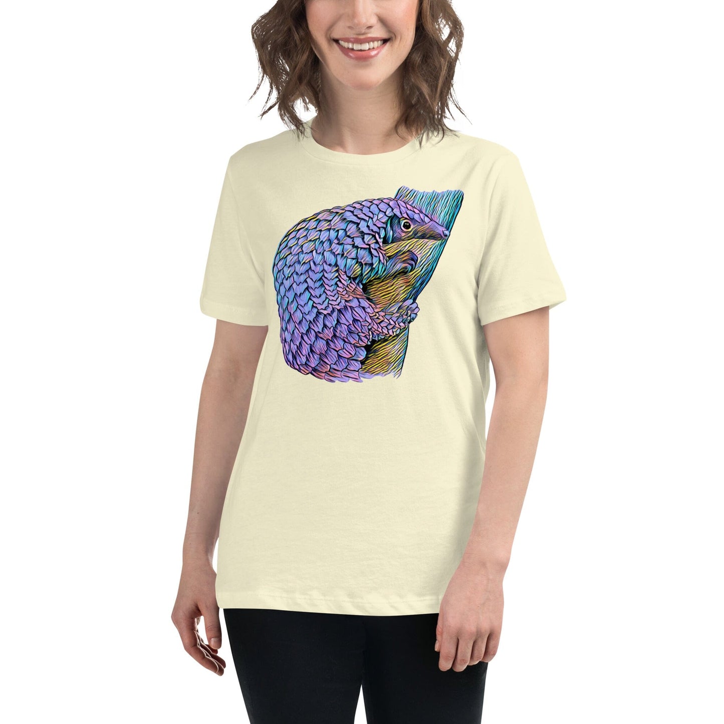Pangolin Women's Relaxed T-Shirt JoyousJoyfulJoyness Citron S