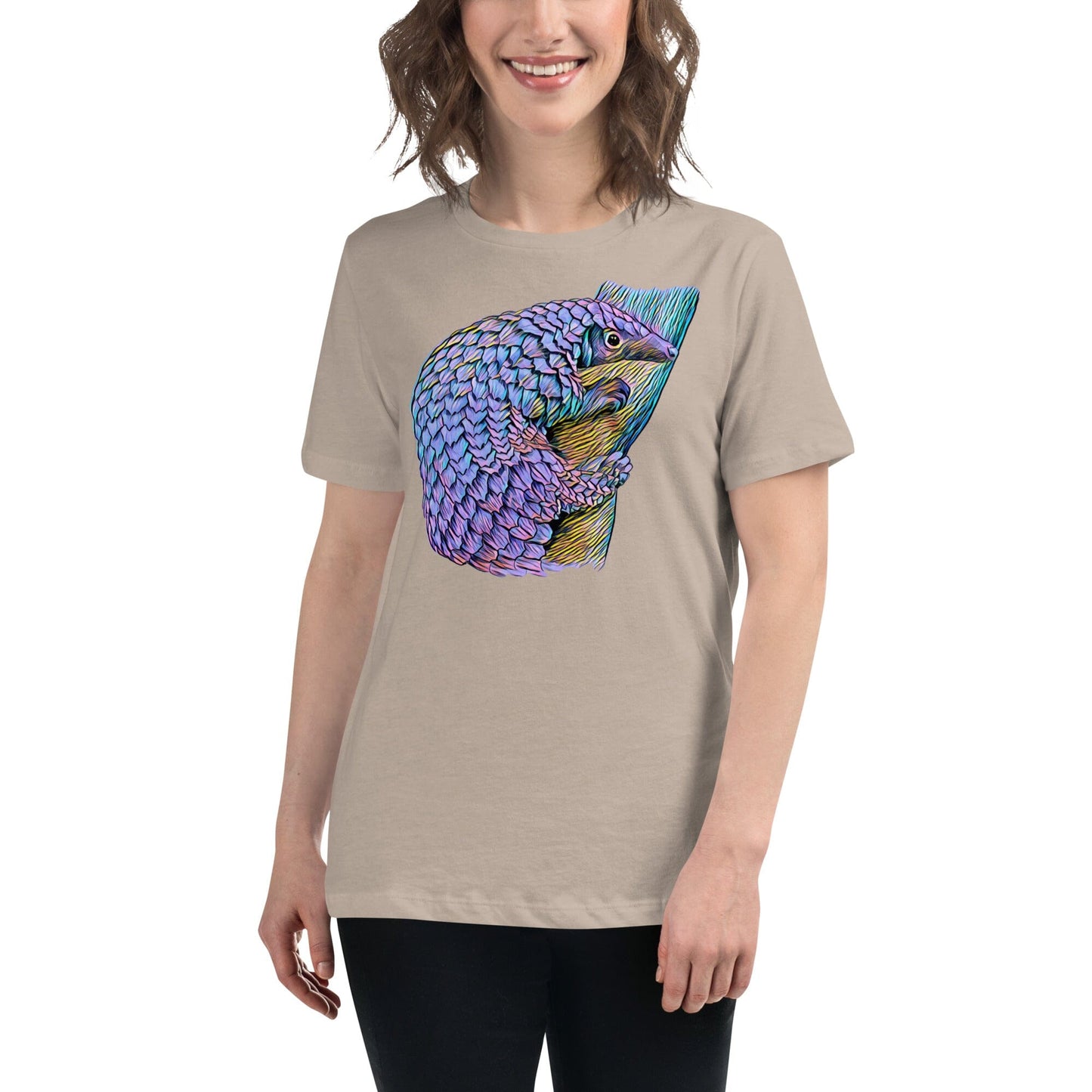 Pangolin Women's Relaxed T-Shirt JoyousJoyfulJoyness Heather Stone S