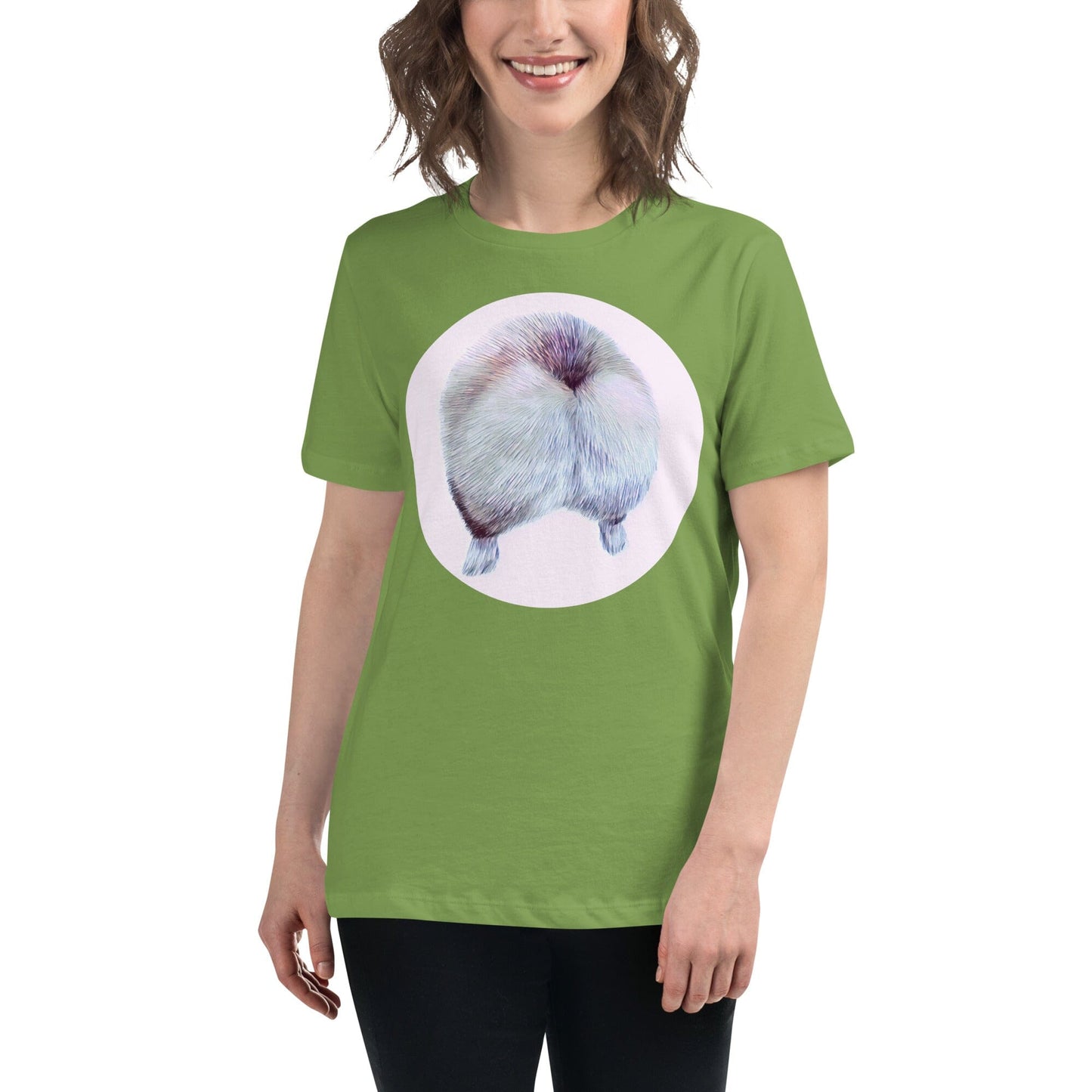 Corgi Butt Women's Relaxed T-Shirt JoyousJoyfulJoyness Leaf S