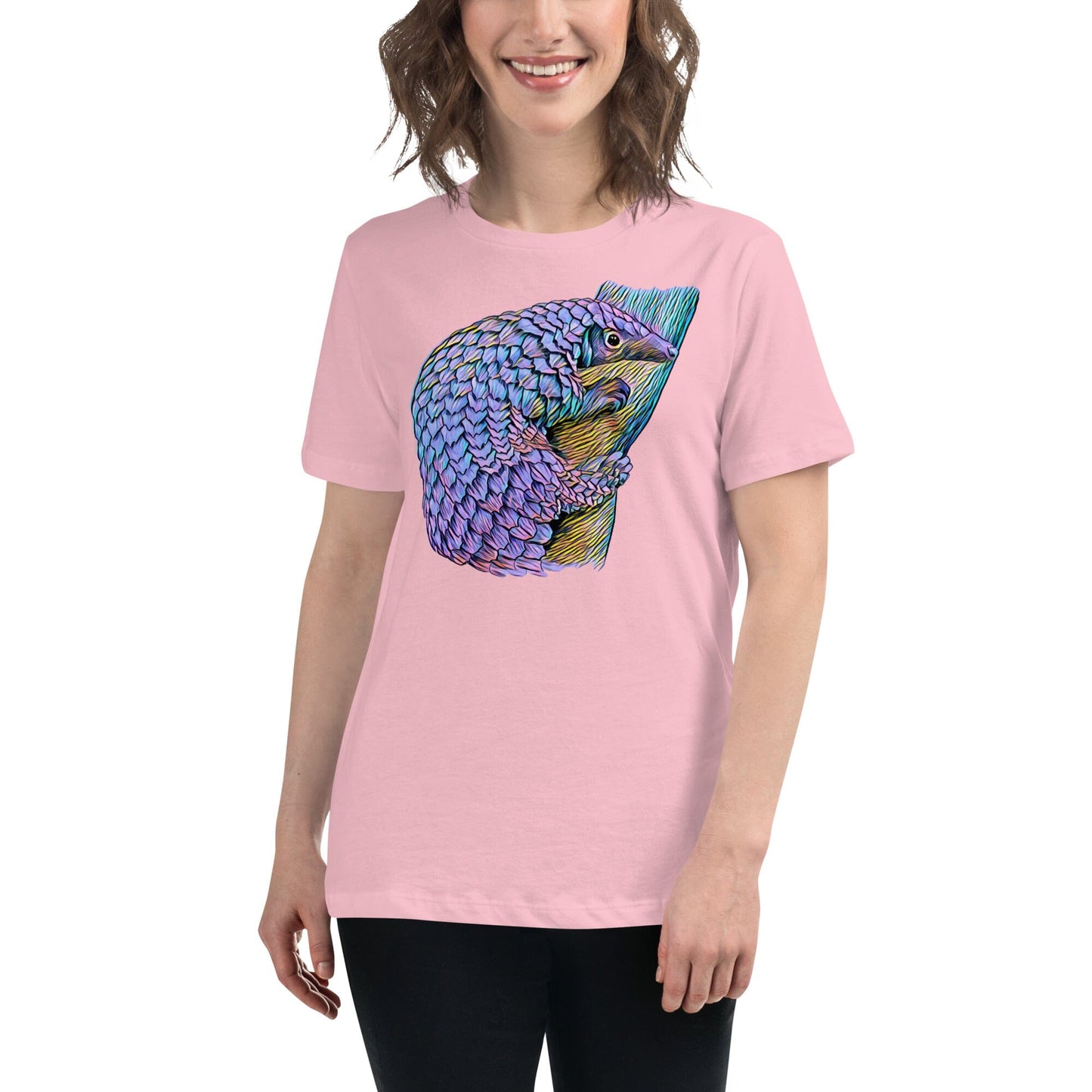 Pangolin Women's Relaxed T-Shirt JoyousJoyfulJoyness Pink S