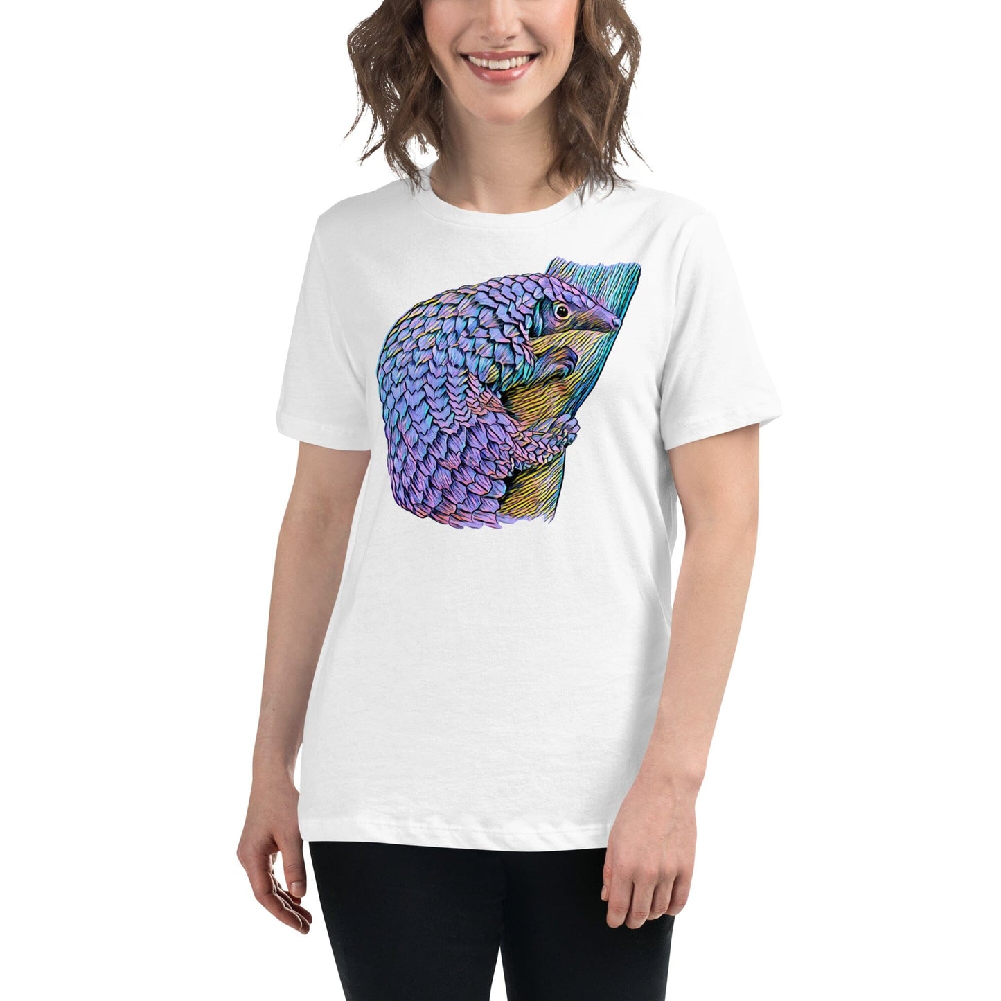 Pangolin Women's Relaxed T-Shirt JoyousJoyfulJoyness White S