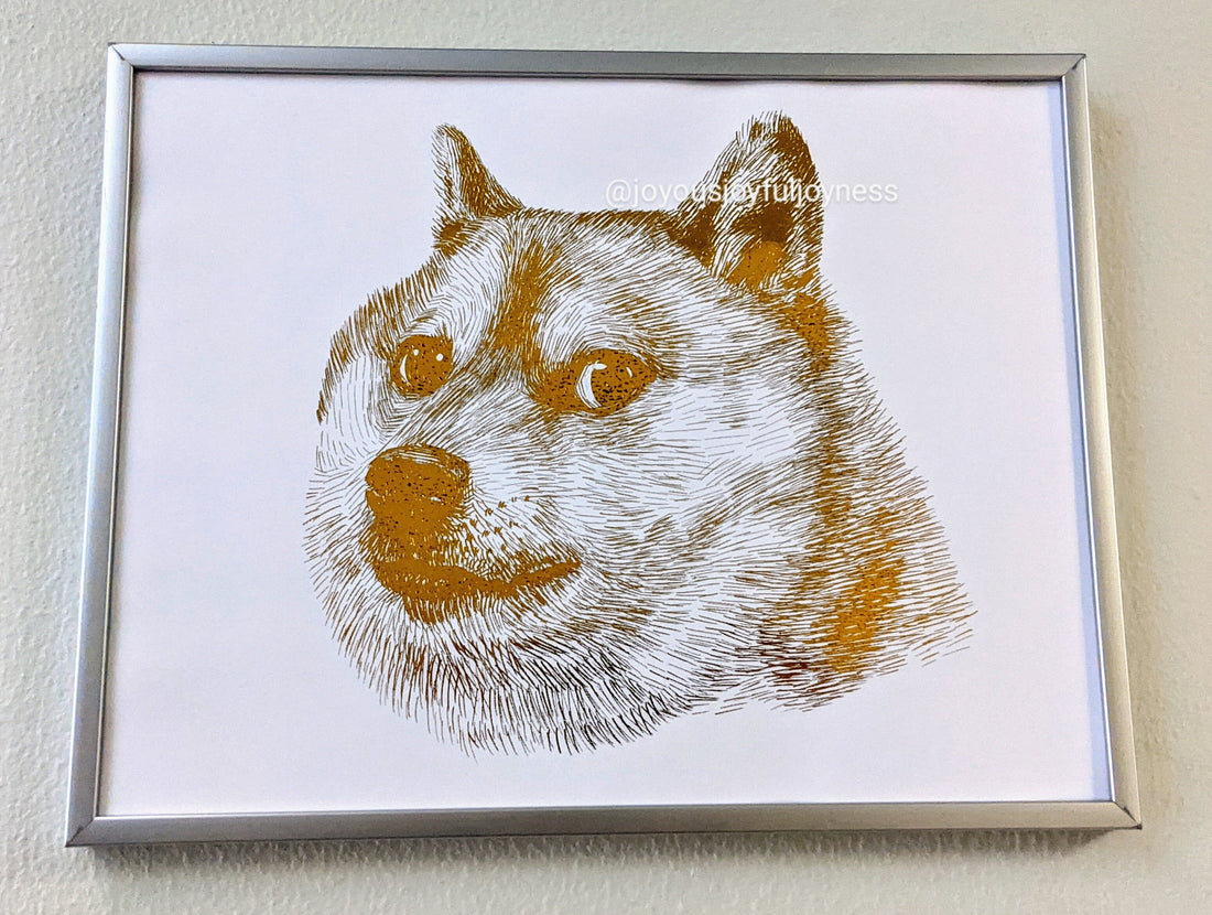Fine Art Doge "Minted" in the Foil Color of Your Choice