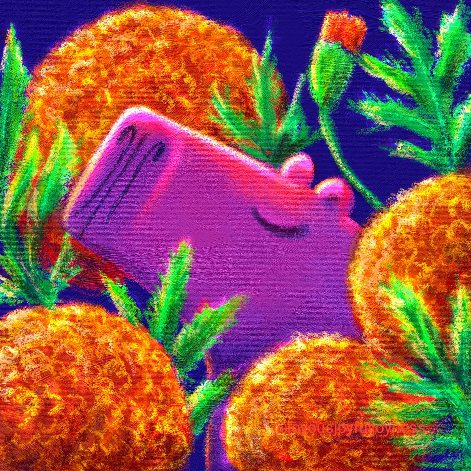 Capybara and Birth Flowers