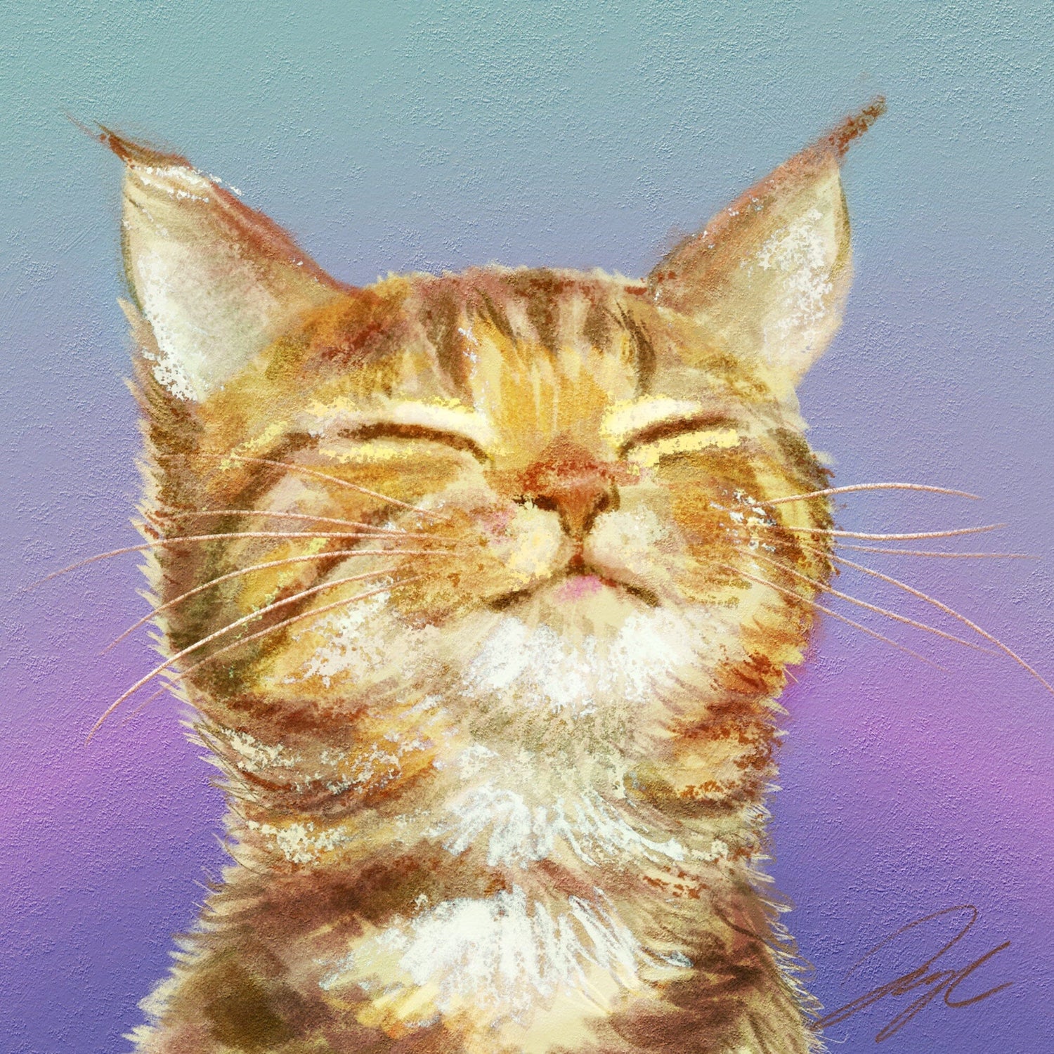 content kitty painting