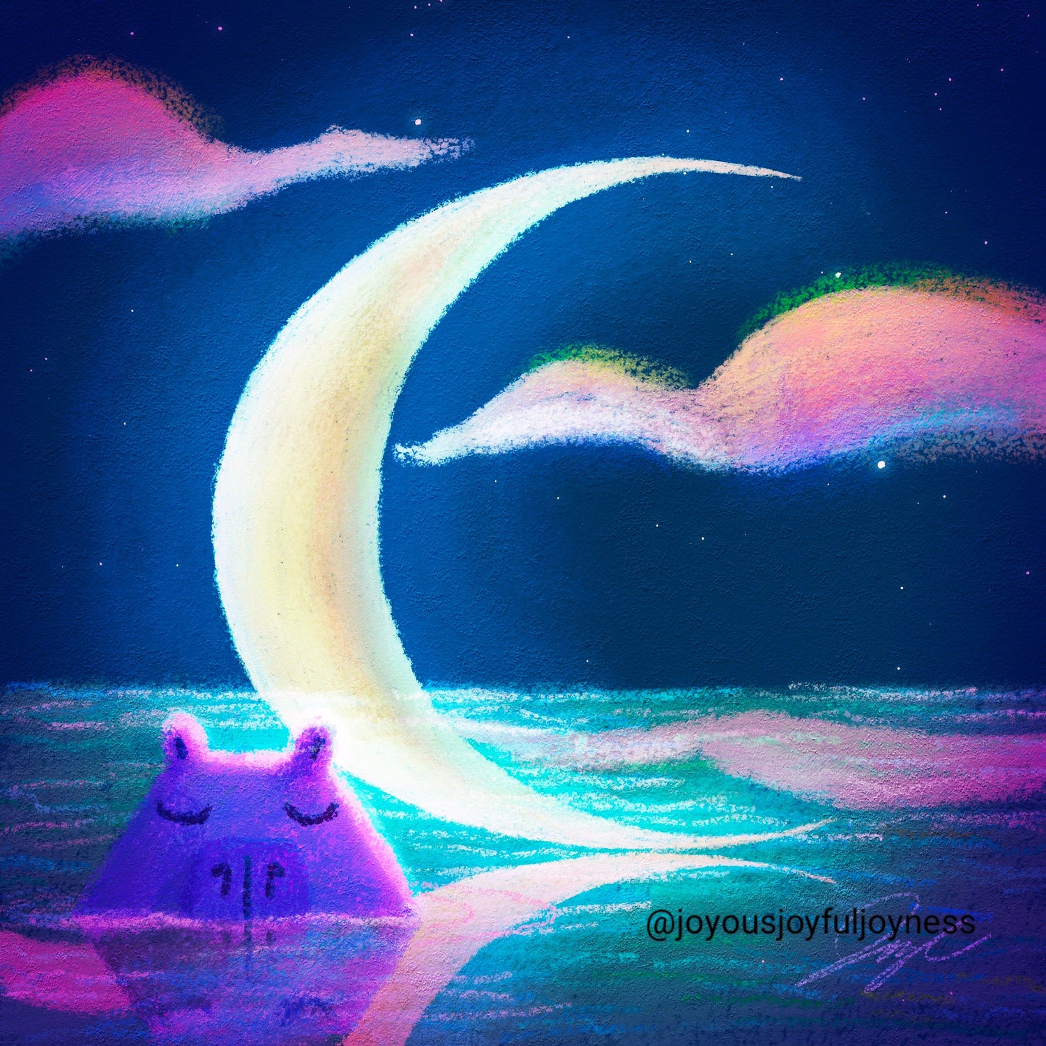 Moonlit Capybaras