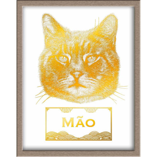 Vietnamese Zodiac Foiled Print - 04 - Cat Posters, Prints, & Visual Artwork JoyousJoyfulJoyness 