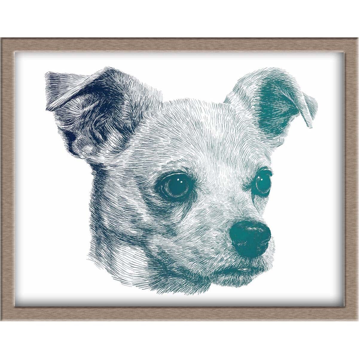 Lovely Dog Portrait Foiled Print (Asahi) Posters, Prints, & Visual Artwork JoyousJoyfulJoyness 
