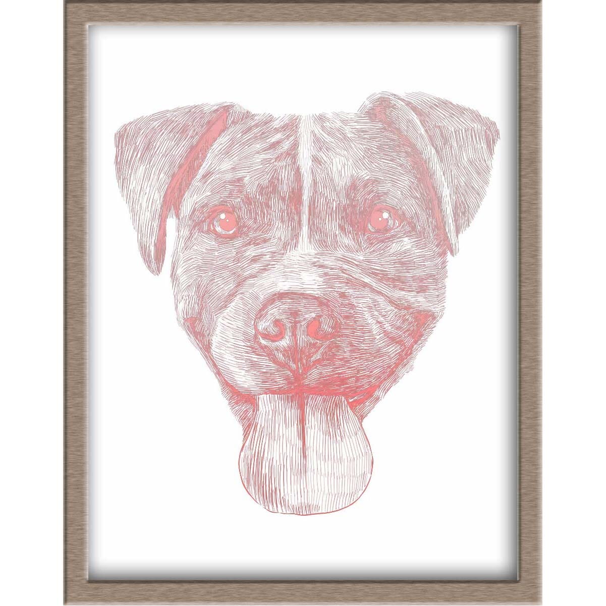 Pit Bull Puppy Portrait Foiled Print (Bane) Posters, Prints, & Visual Artwork JoyousJoyfulJoyness 