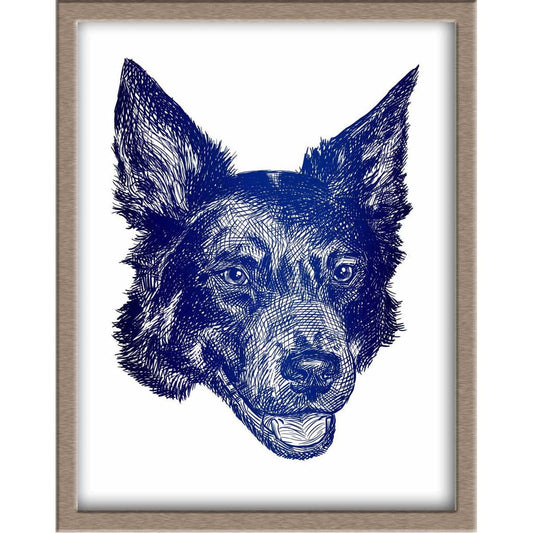 Gentle Dog Foiled Print (Baxter) Posters, Prints, & Visual Artwork JoyousJoyfulJoyness 