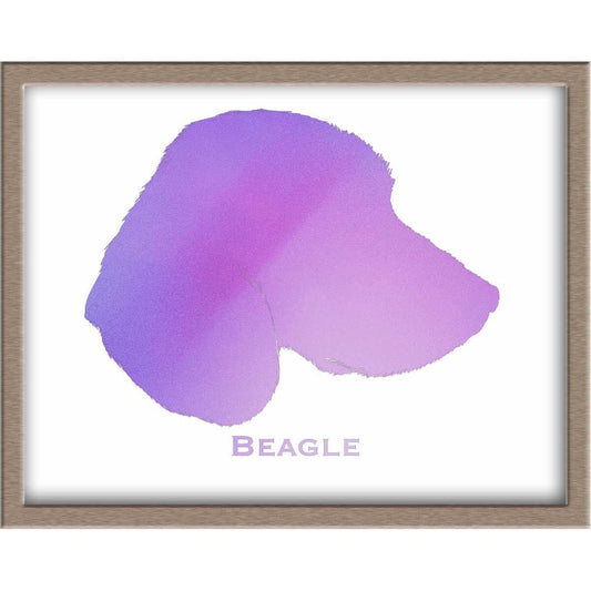Beagle Silhouette Foiled Print Posters, Prints, & Visual Artwork JoyousJoyfulJoyness 