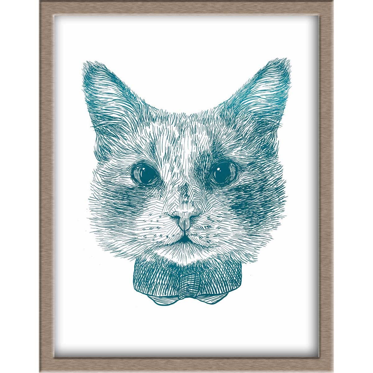 Sweet Cat Foiled Print (Bear) Posters, Prints, & Visual Artwork JoyousJoyfulJoyness 