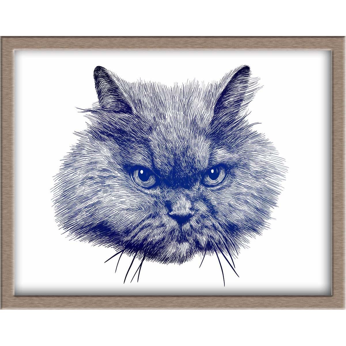 Persian Cat Foiled Print (Bibi) Posters, Prints, & Visual Artwork JoyousJoyfulJoyness 