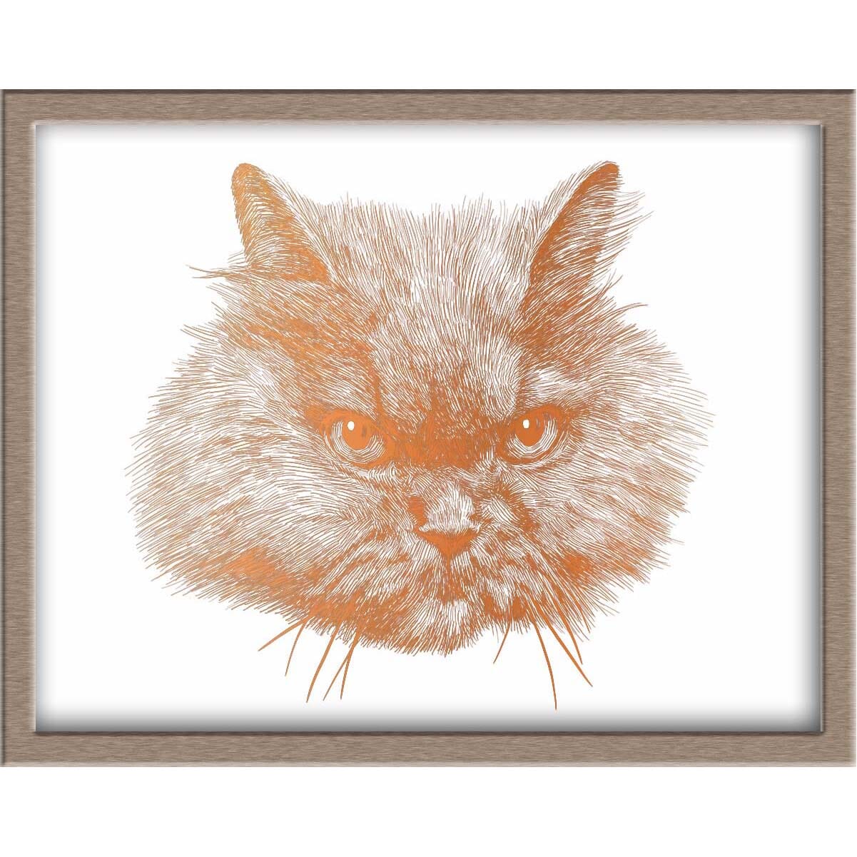 Persian Cat Foiled Print (Bibi) Posters, Prints, & Visual Artwork JoyousJoyfulJoyness 
