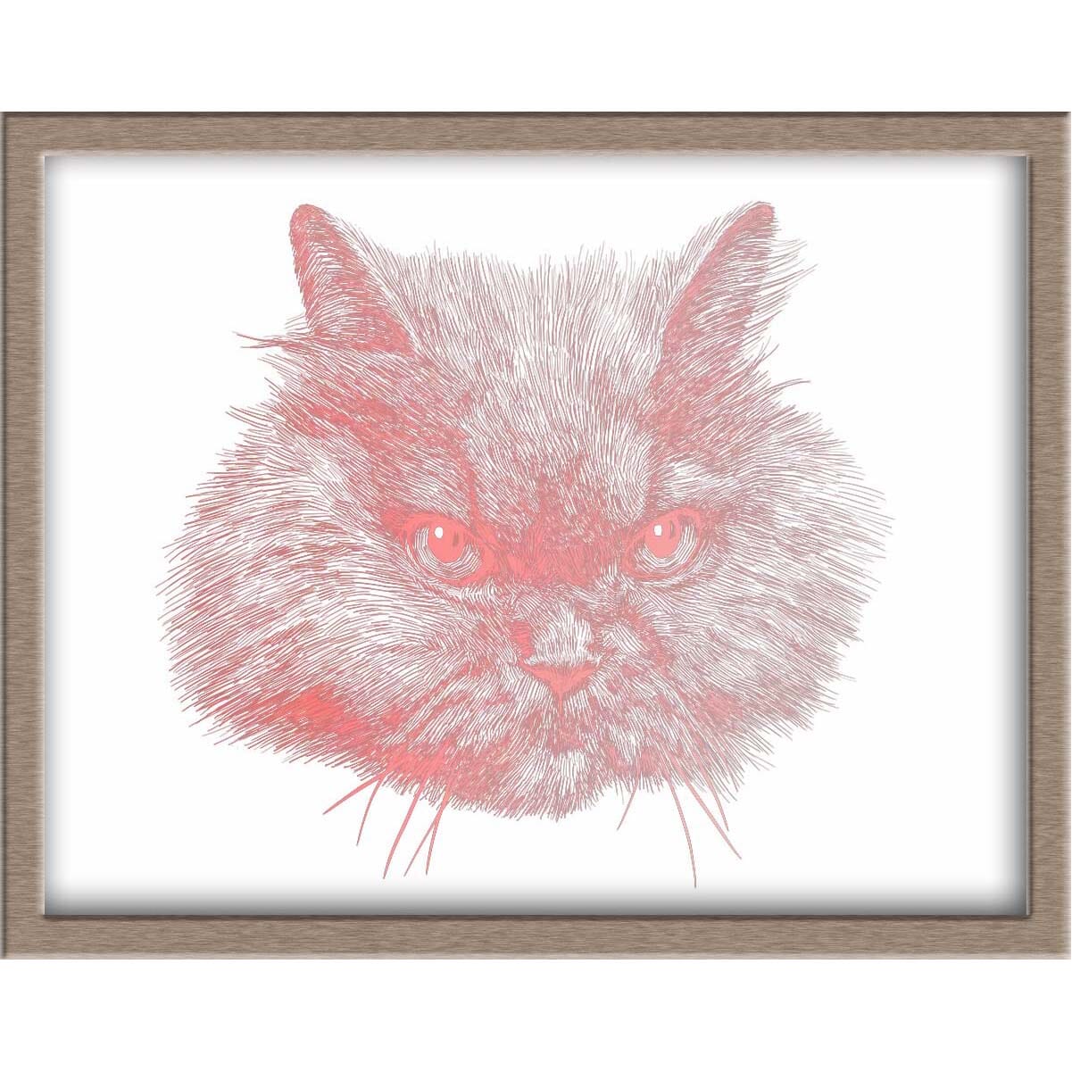 Persian Cat Foiled Print (Bibi) Posters, Prints, & Visual Artwork JoyousJoyfulJoyness 