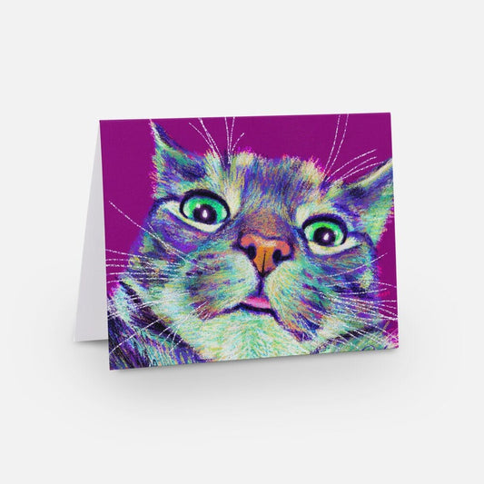 Close Encounters Collection - Blep Greeting Card - Blank Card with a Silly Cat Sticking Out His Tongue (Limited Quantities) Greeting Card JoyousJoyfulJoyness 