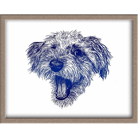 Cute Dog Foiled Print (Bowie) Posters, Prints, & Visual Artwork JoyousJoyfulJoyness 