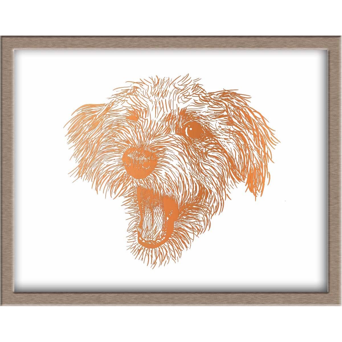 Cute Dog Foiled Print (Bowie) Posters, Prints, & Visual Artwork JoyousJoyfulJoyness 
