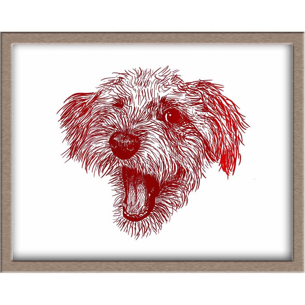 Cute Dog Foiled Print (Bowie) Posters, Prints, & Visual Artwork JoyousJoyfulJoyness 