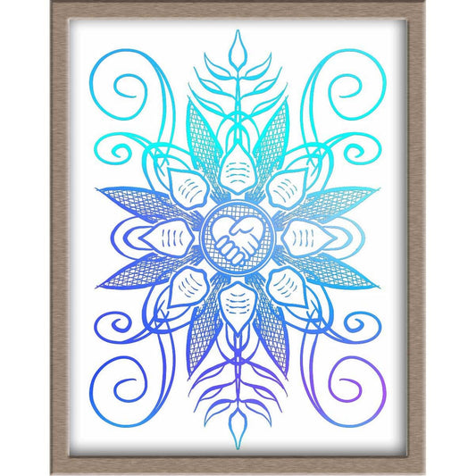 Common Humanity Collective Mandala Foiled Print | A Portion of Sales Donated Posters, Prints, & Visual Artwork JoyousJoyfulJoyness 