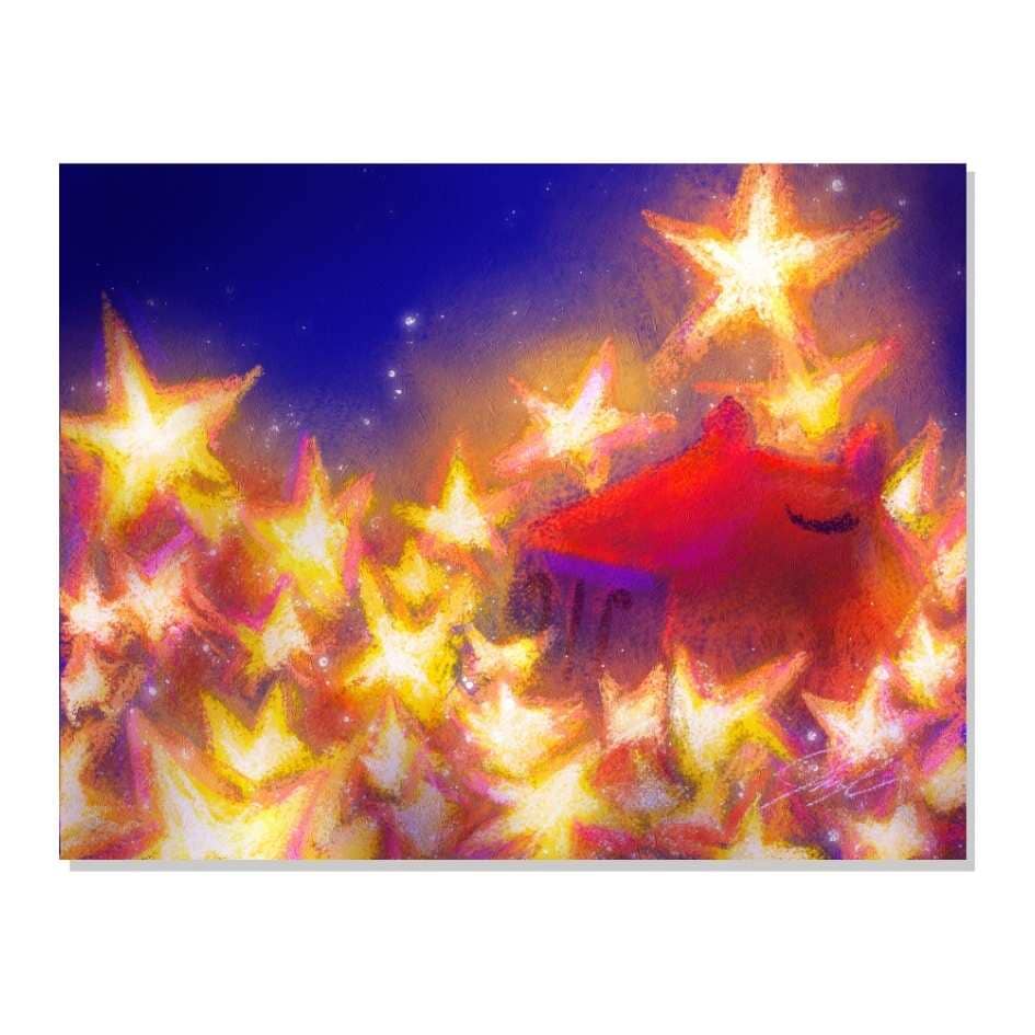Capybara Among the Stars Non-Holographic Matte Sticker Decorative Stickers JoyousJoyfulJoyness 