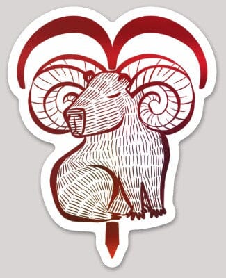 PREORDER Capybara Zodiac Holographic Sticker - 01 - Aries Decorative Stickers JoyousJoyfulJoyness 