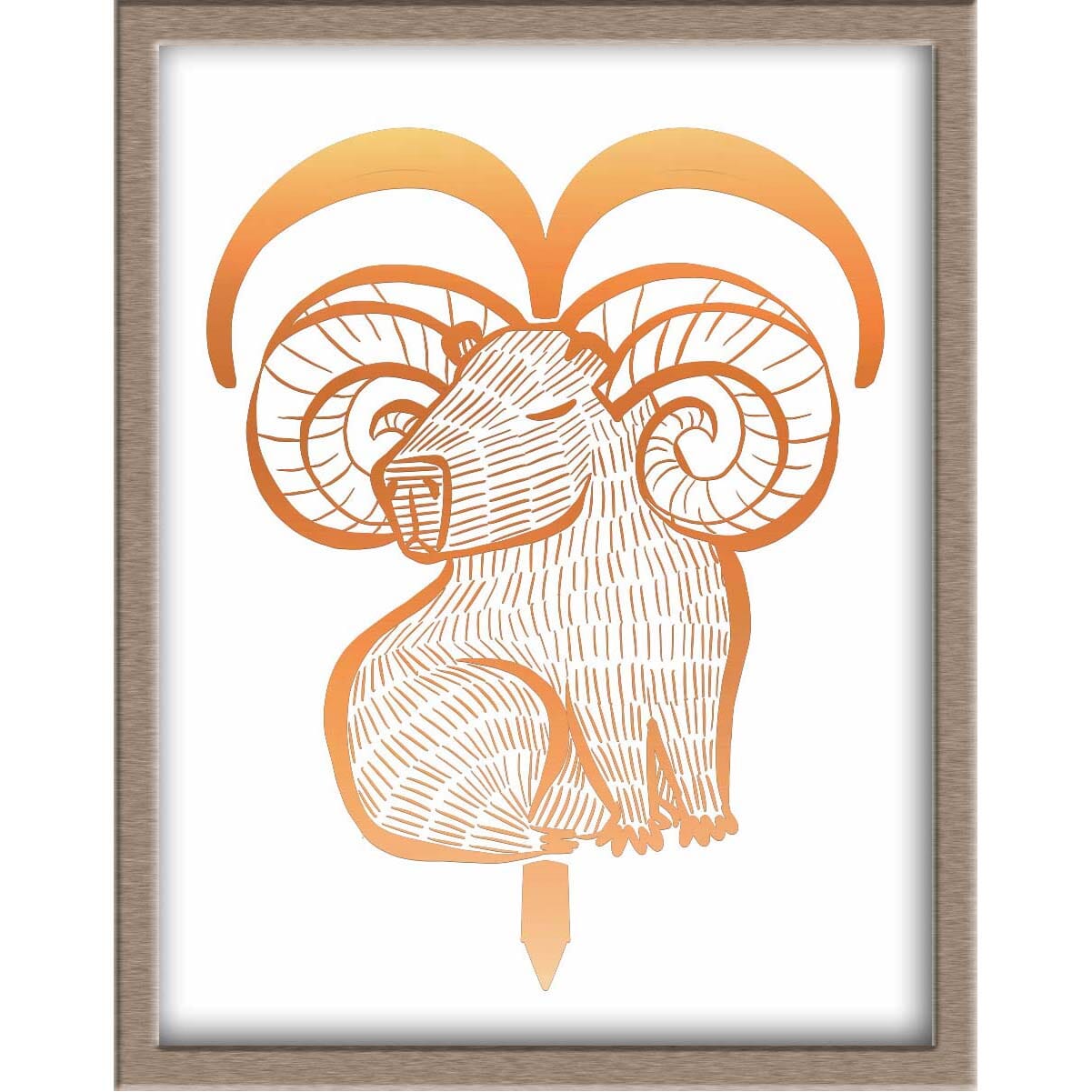Capybara Zodiac Foiled Print - 01 - Aries Posters, Prints, & Visual Artwork JoyousJoyfulJoyness 