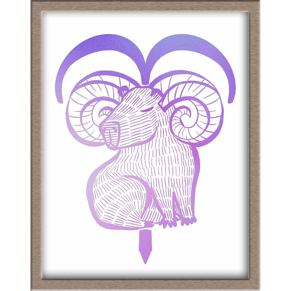 Capybara Zodiac Foiled Print - 01 - Aries Posters, Prints, & Visual Artwork JoyousJoyfulJoyness 