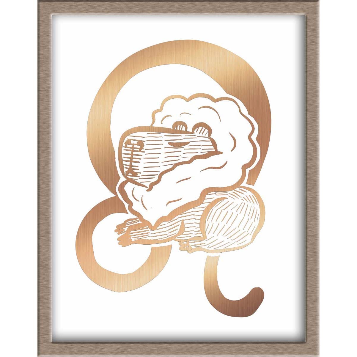 Capybara Zodiac Foiled Print - 05 - Leo Posters, Prints, & Visual Artwork JoyousJoyfulJoyness 