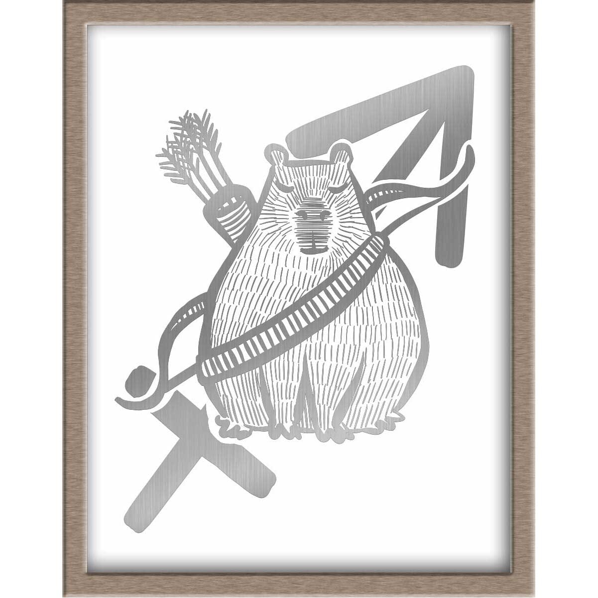 Capybara Zodiac Foiled Print - 09 - Sagittarius Posters, Prints, & Visual Artwork JoyousJoyfulJoyness 