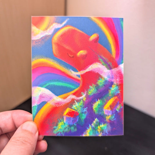 Capybara Gargantua Collection - Capybara and the Village Non-Holographic Matte Sticker Decorative Stickers JoyousJoyfulJoyness 
