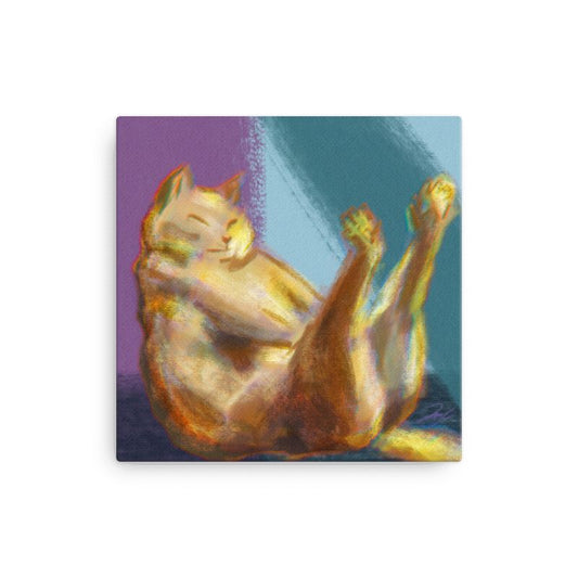"Cat in Boat Pose" Painting [Unfoiled] Posters, Prints, & Visual Artwork JoyousJoyfulJoyness 
