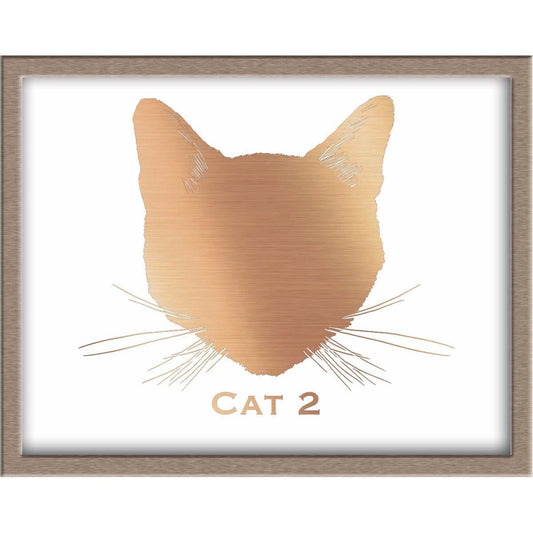 Cat Silhouette Foiled Print (Style 2) Posters, Prints, & Visual Artwork JoyousJoyfulJoyness 