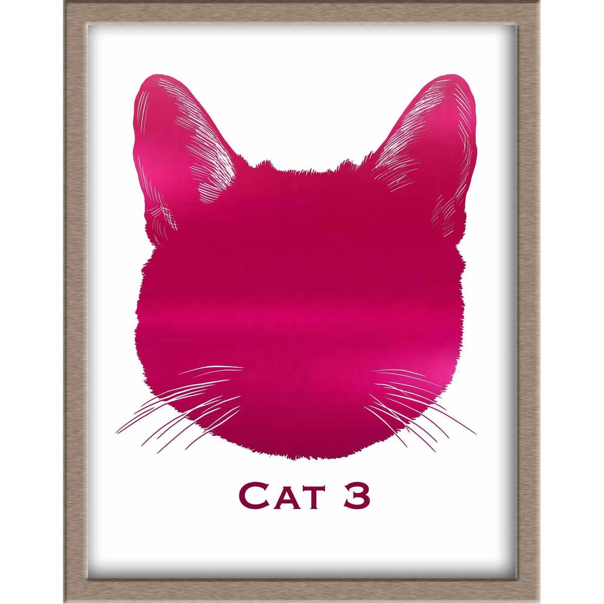 Cat Silhouette Foiled Print (Style 3) Posters, Prints, & Visual Artwork JoyousJoyfulJoyness 