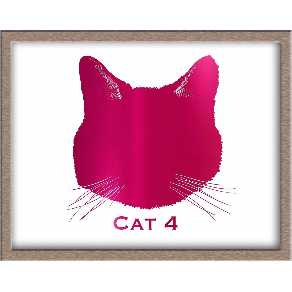 Cat Silhouette Foiled Print (Style 4) Posters, Prints, & Visual Artwork JoyousJoyfulJoyness 