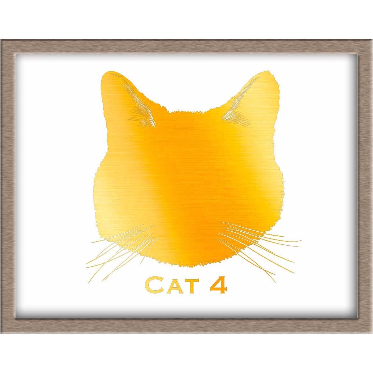 Cat Silhouette Foiled Print (Style 4) Posters, Prints, & Visual Artwork JoyousJoyfulJoyness 