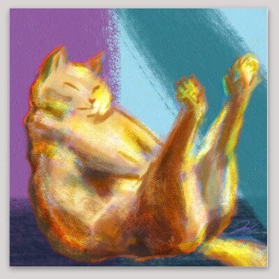 PREORDER Cat in Boat Pose Non-Holographic Matte Sticker Decorative Stickers JoyousJoyfulJoyness 