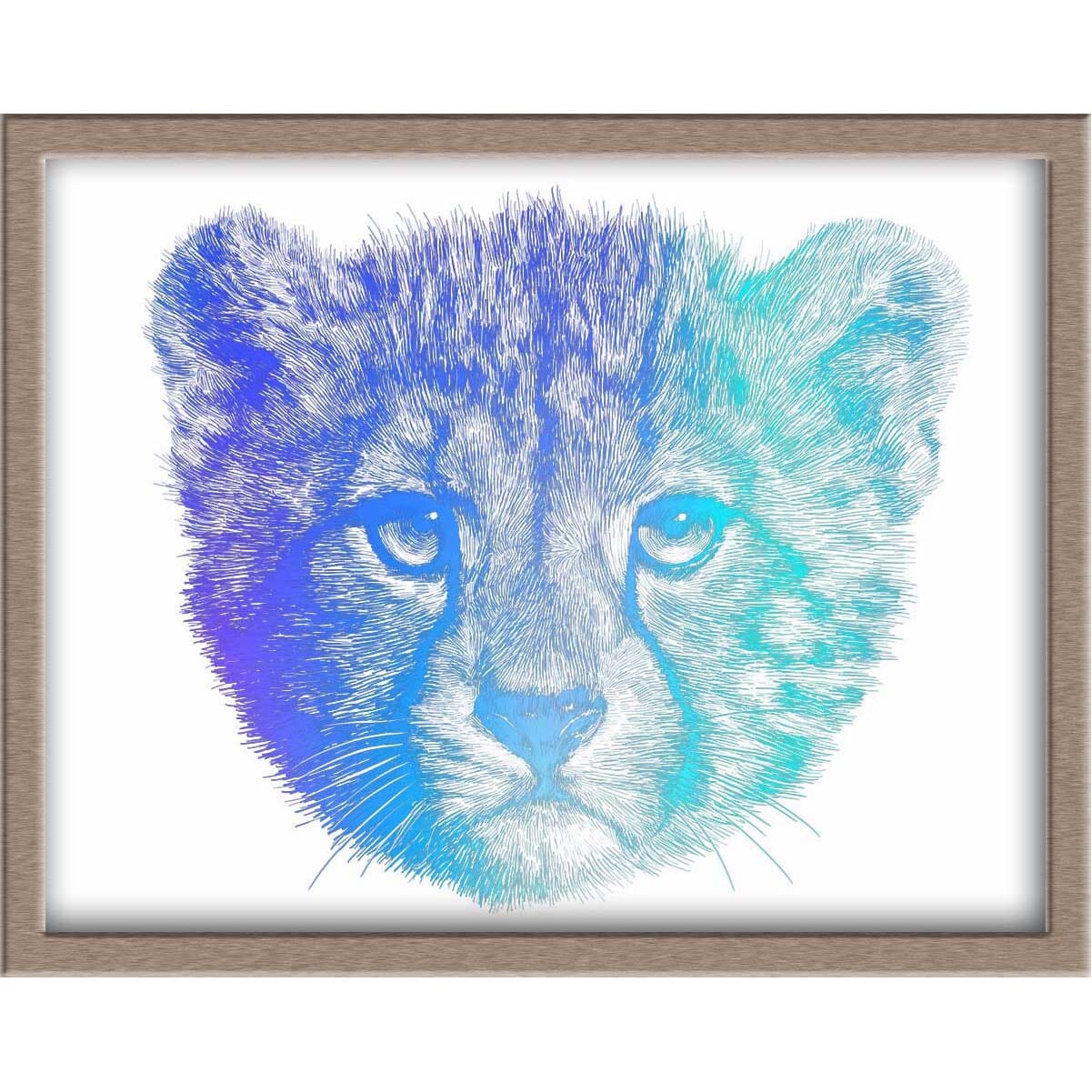 Cheetah Cub Foiled Print Posters, Prints, & Visual Artwork JoyousJoyfulJoyness 