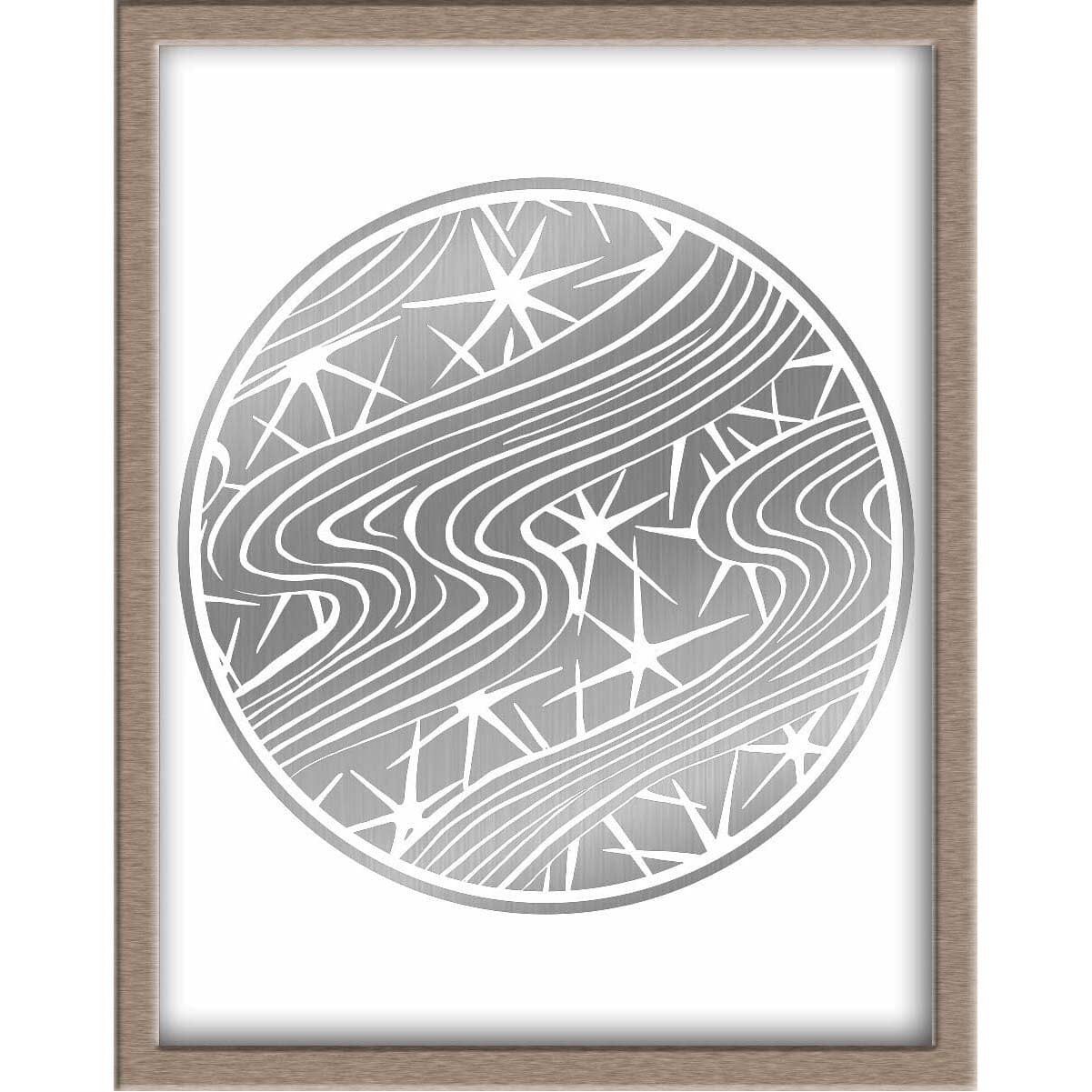 River of Stars Foiled Print | Abstract Drawing in a Circle Posters, Prints, & Visual Artwork JoyousJoyfulJoyness 