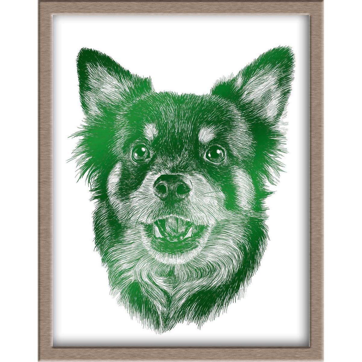 Enchanting Dog Foiled Print (Clive) Posters, Prints, & Visual Artwork JoyousJoyfulJoyness 