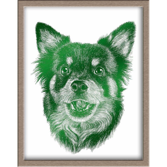 Enchanting Dog Foiled Print (Clive) Posters, Prints, & Visual Artwork JoyousJoyfulJoyness 