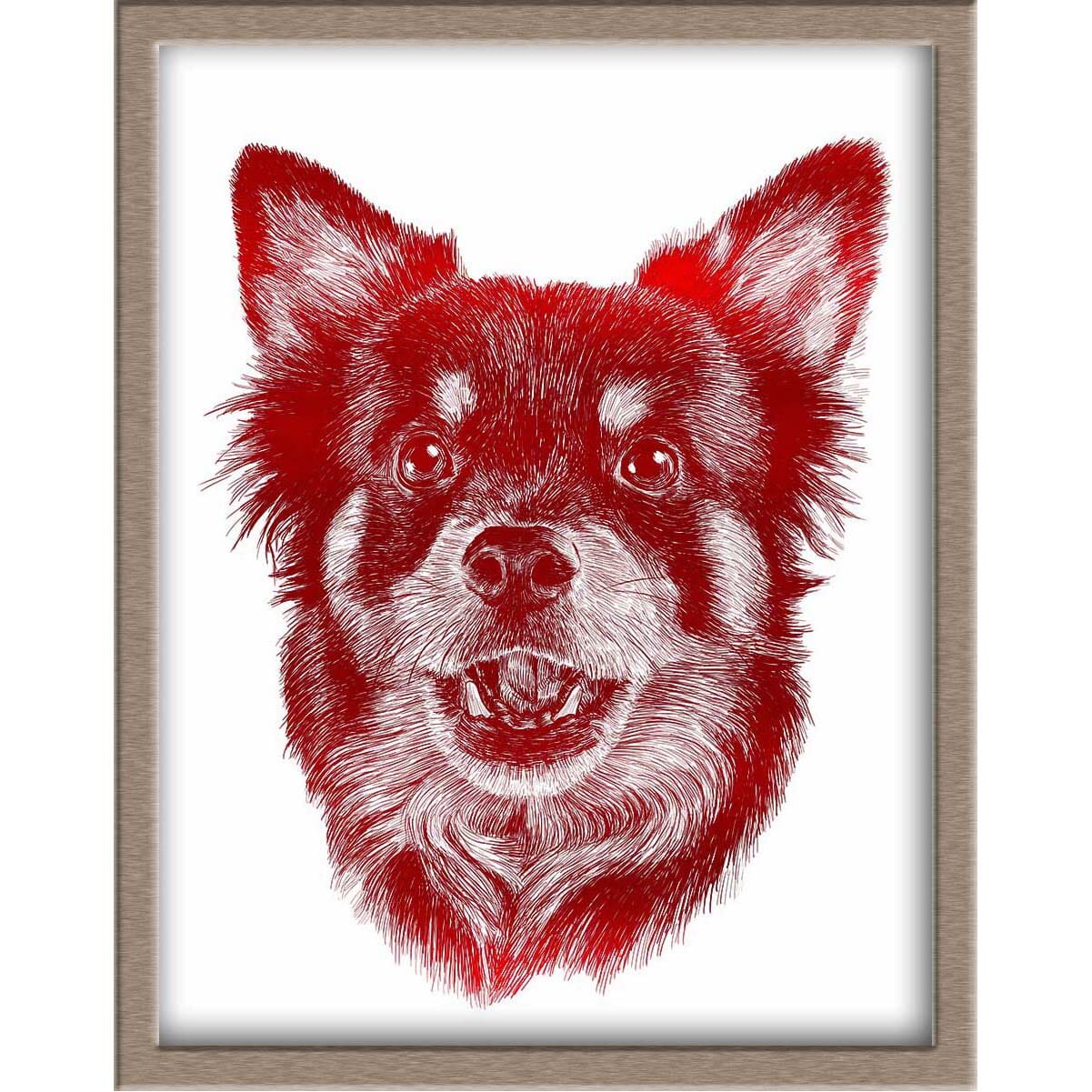 Enchanting Dog Foiled Print (Clive) Posters, Prints, & Visual Artwork JoyousJoyfulJoyness 